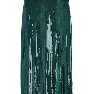 H&M Green Sequin Pencil Skirt